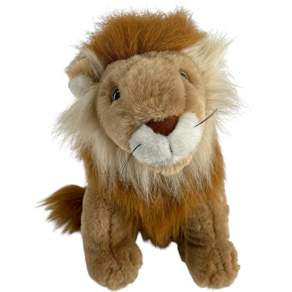 Vintage 1990 Ty Harris the Lion Plush Stuffed Animal Realistic Tan 15